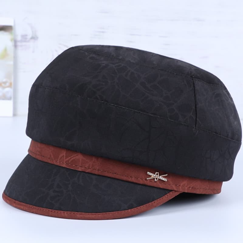 Chapéu de idosos feminino avó primavera outono estilo fino boné de pico de meia-idade mãe idosa moda chapéu elegante vel