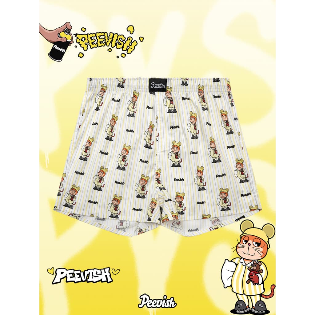 Peevish peevish puro algodão seta calças roupa interior calças masculinas casa curto pijama calças femininas cigarro pas