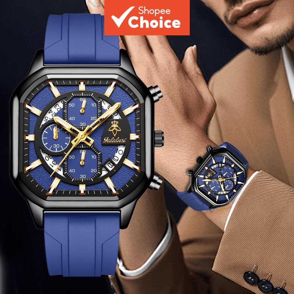 Relógio de pulso masculino estiloso: esportivo, casual, resistente à água, quartzo – o presente perfeito