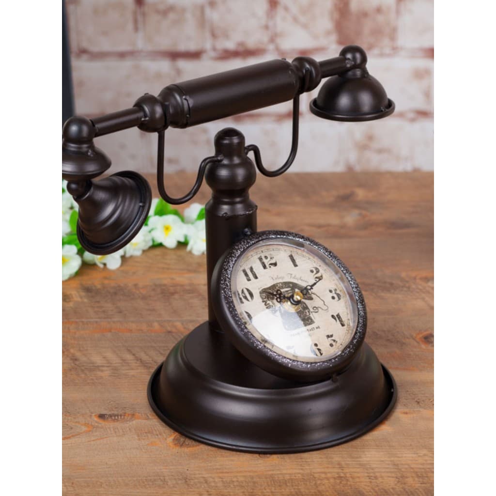 Retro antigo telefone relógio de mesa criativo Bar café decoração loja de roupas janela modelo decoração
