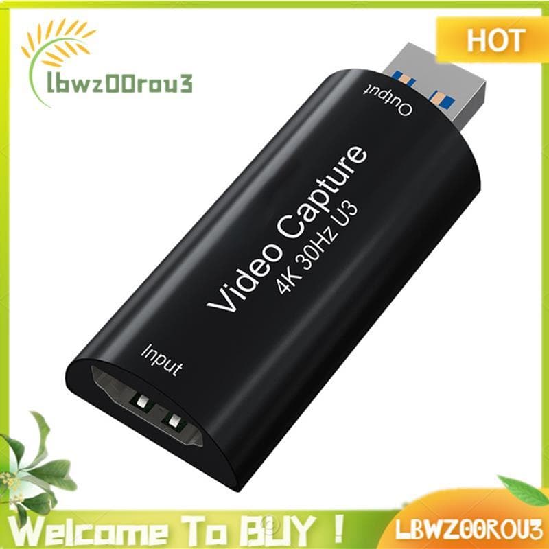 - Placa De Captura De Áudio E Vídeo 4K Para USB 3.0 Compatível Jogos/Câmera Laptop PC Streaming Ao Vivo 1080P