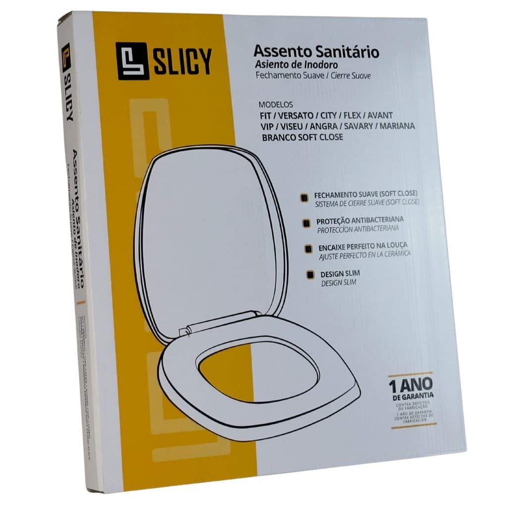 ASSENTO SANITÁRIO PP SOFT CLOSE FIT VERSATO BRANCO