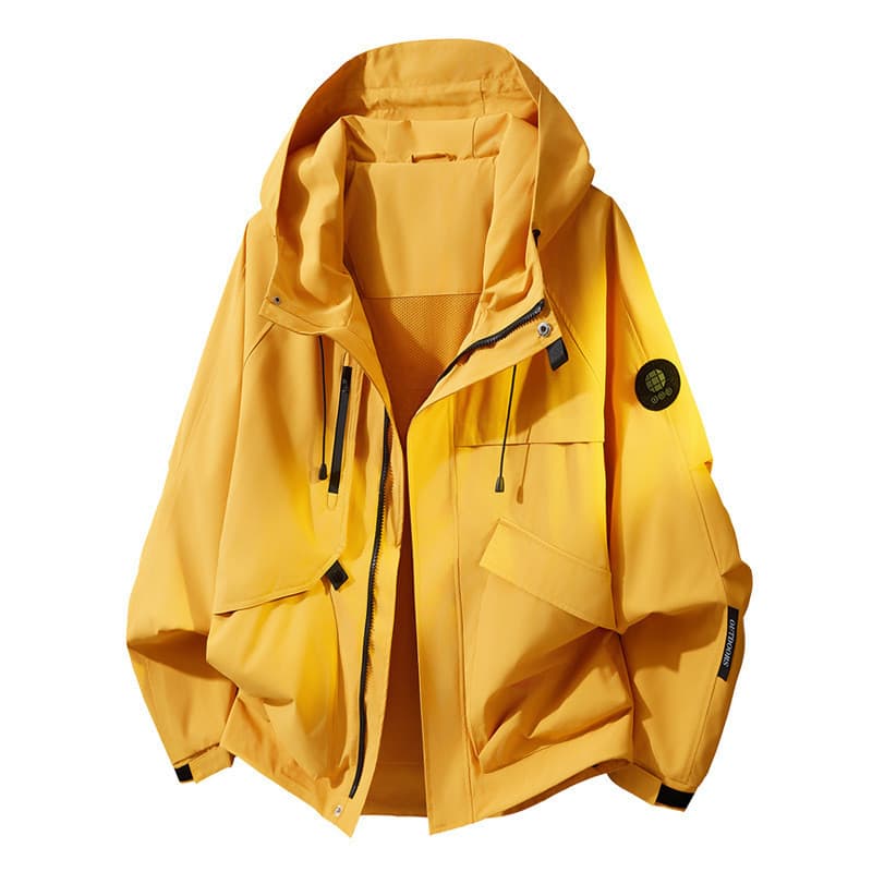 Jaqueta Casual masculina Street Wear Multi-bolso macacão jaqueta masculina ao ar livre casal jaqueta masculina com capuz