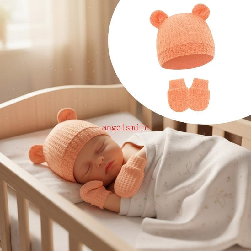 Conjunto E Para Recém-Nascidos Soft Tecido Respirável Chapéu 3
