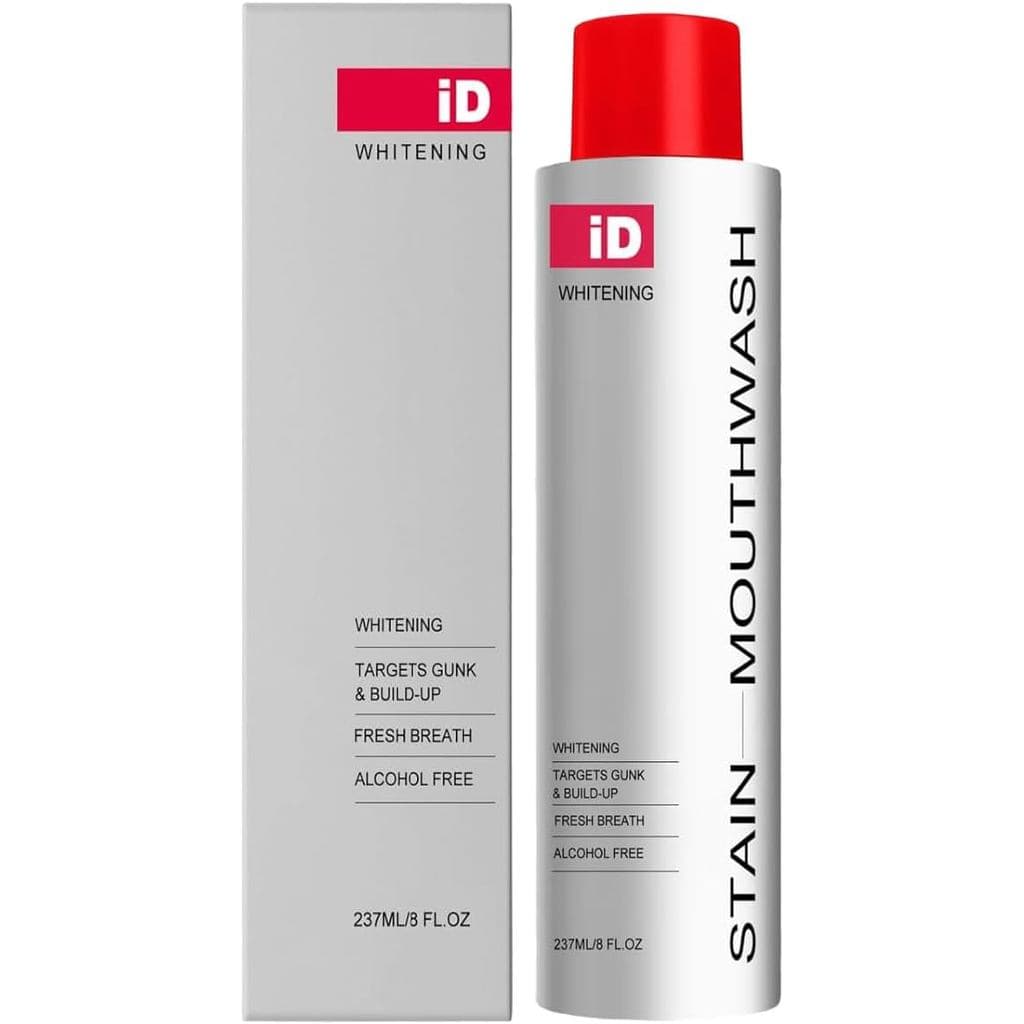 Enxaguante bucal clareador Hismile iD Stain, enxaguante bucal removedor de manchas para hálito fresco, promove dentes ma