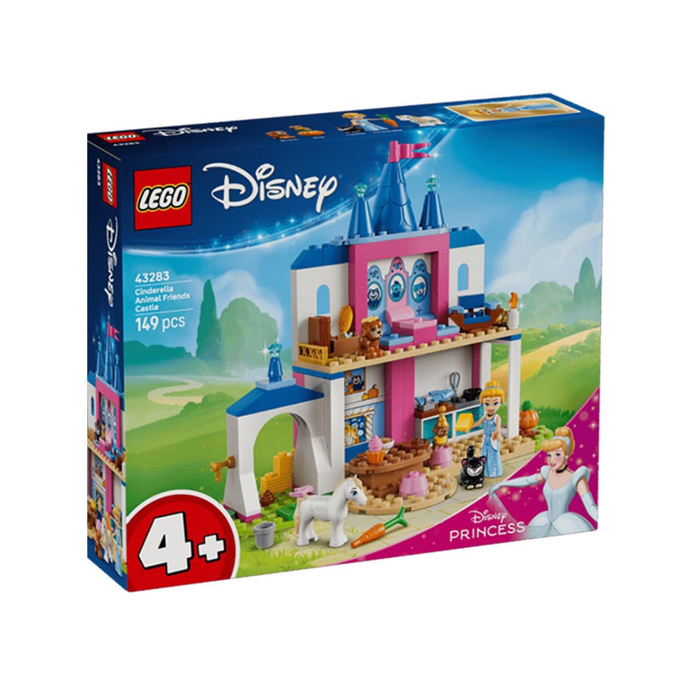 Lego blocos de construção Disney princesa 43283 cinderela e Animal amigos castelo montado brinquedos crianças