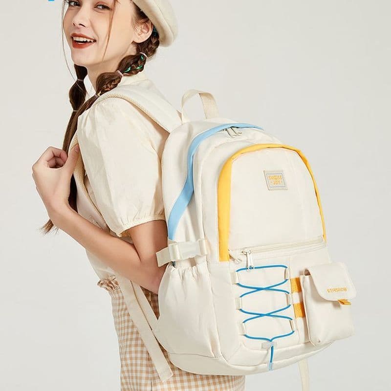 2024 novo estilo estudante do ensino médio mochila feminina simples leve estudante universitário computador mochila estu