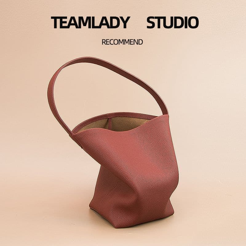 TEAMLADY Original Couro Retro Grande Capacidade Sacola Balde Bolsa Novo Estilo 2026 Bolsa de Ombro Axila