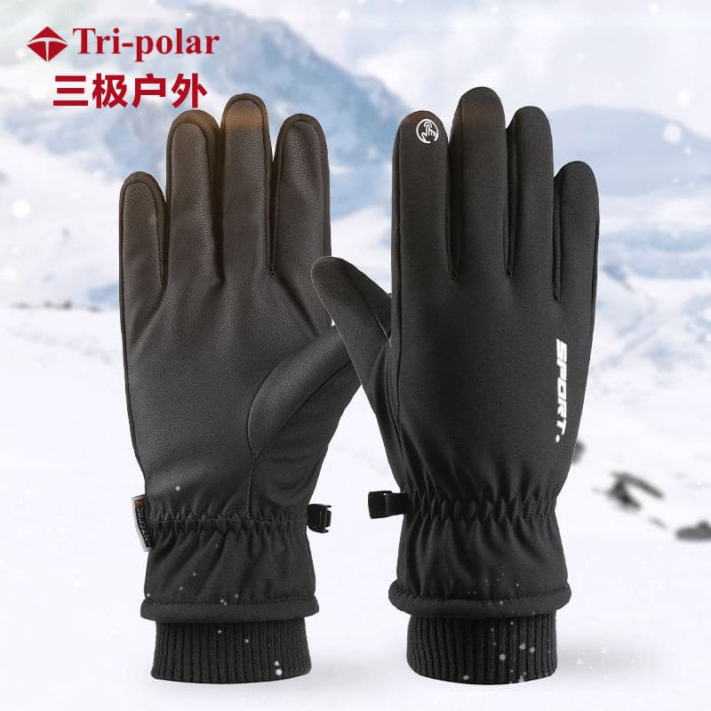 Inverno luvas de esqui masculinas quente outono inverno ao ar livre ciclismo luvas esportivas tela toque luvas à prova d