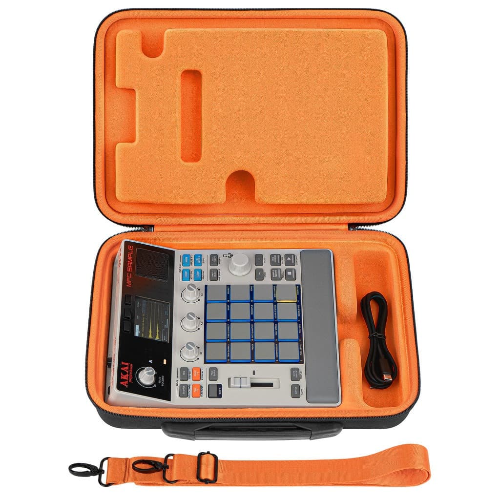 Estojo Rígido Geekria Compatível Com Amostrador Portátil Autônomo De Amostra MPC Profissional Akai , Bolsa De Transporte