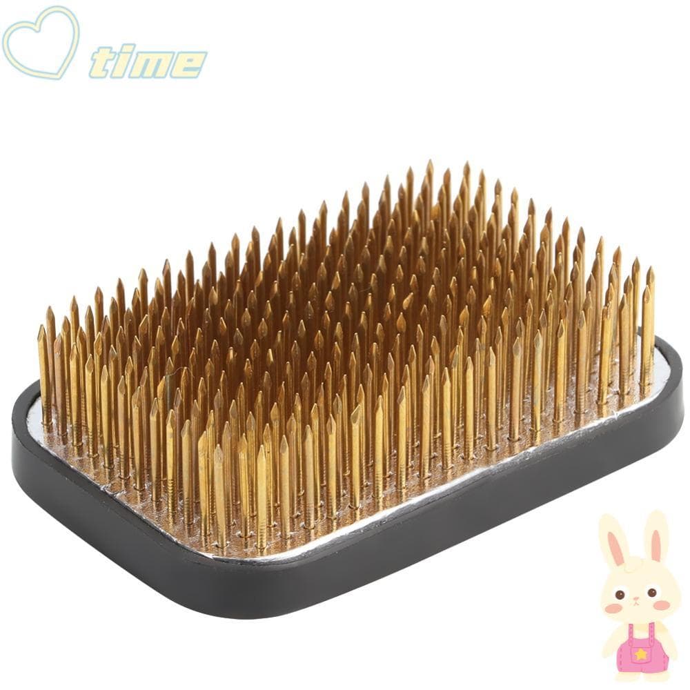 Agulha De Arranjo De Flores TIME , Suporte Compacto E Resistente Para Kenzan , Ferramenta Ikebana Dourada