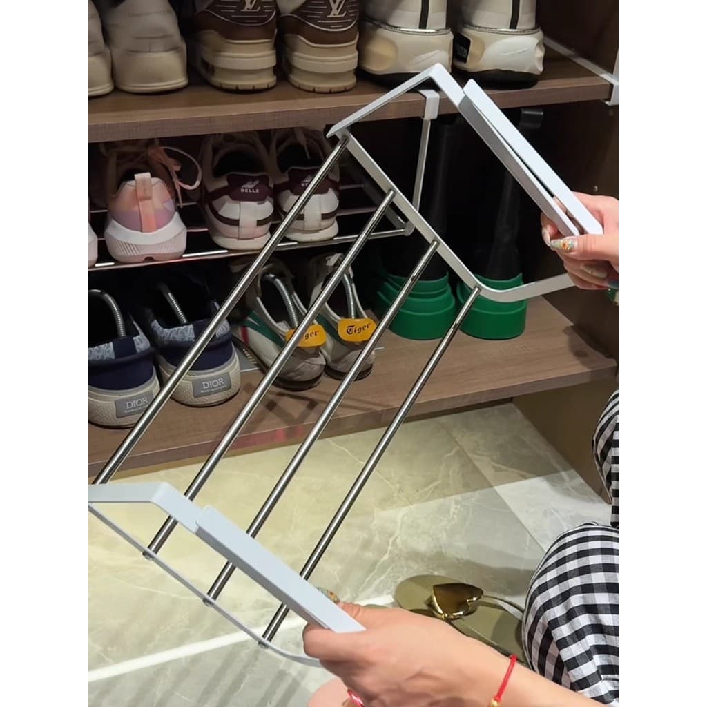 Sapateira retrátil, porta doméstica, armário de sapatos multicamadas, armazenamento em camadas, ferramenta útil, economi
