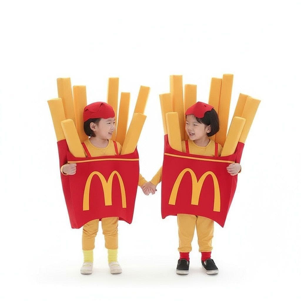 Halloween batatas fritas vestir roupas crianças meninas trajes mostrar cosplay