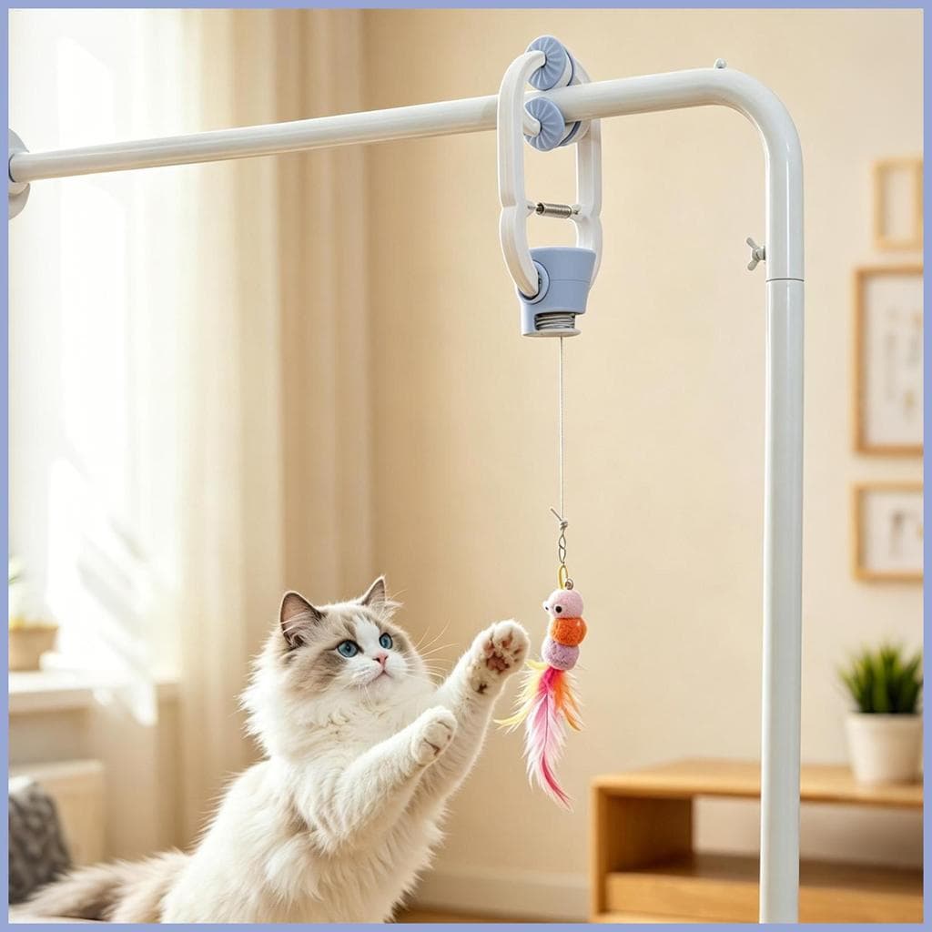 Gato Teaser Varinha Automática Retrátil Porta Clipe Pet Vara Interativa Brinquedos Do Para Gatinho Interior Mueadybr