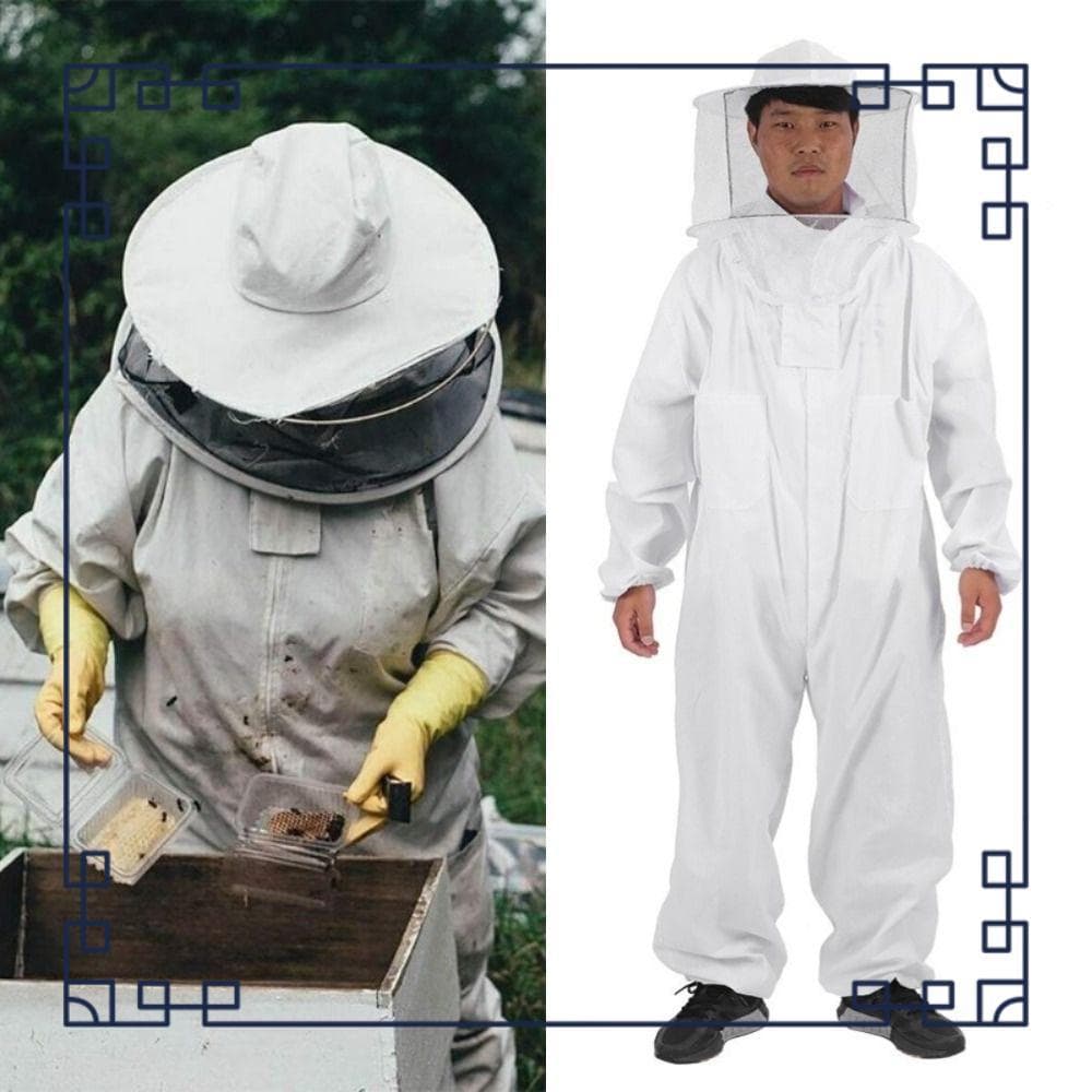 Macacão De Terno De Apicultura , Traje De Abelha Respirável Profissional Para Apicultores , Punho Elástico