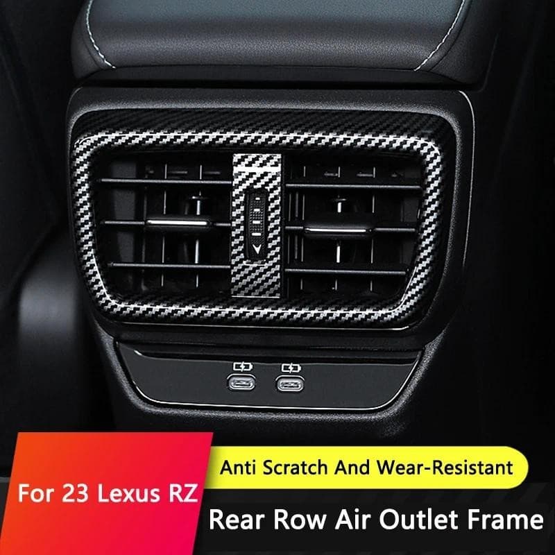 QHCP Capa De Saída De Ar Traseira Do Carro ABS Quadro Ventilação Traseiro Cobre Adesivo Decorativo Guarnição Apto Para L