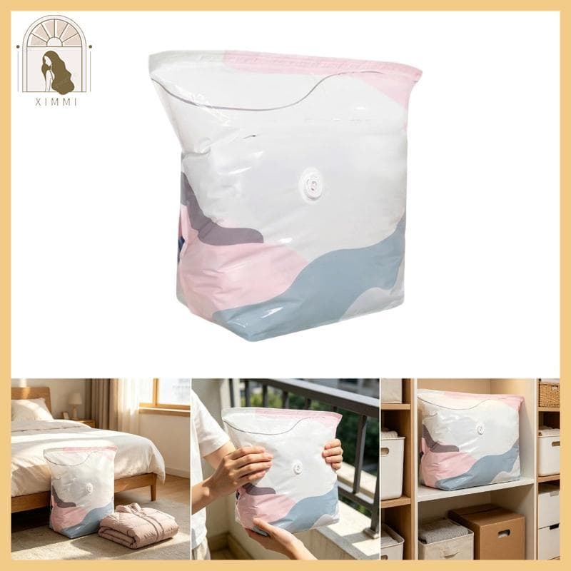 * XIMM * Sacos Armazenamento A Vácuo Compressão E Vedação Ar Transparente Para Roupas, Armário Ca