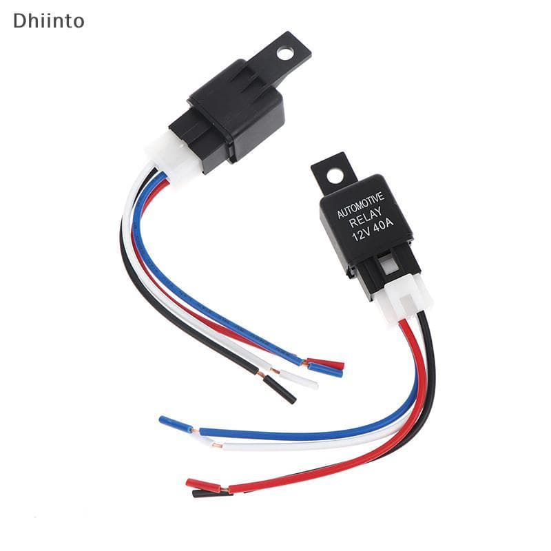 [Dhiint] Relé Automotivo 12V 24V SPST 40A 4 Pinos Para Luzes Estroboscópicas De Carro , Ideal Projetos De Substituição E