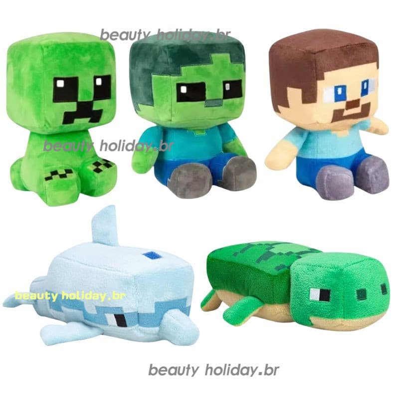 2025 Figura De Jogo Meus Mundos Animal Boneca De Pelúcia Brinquedo Porco Enderman Trepadeira Ovelha Plushie Coleção Maci