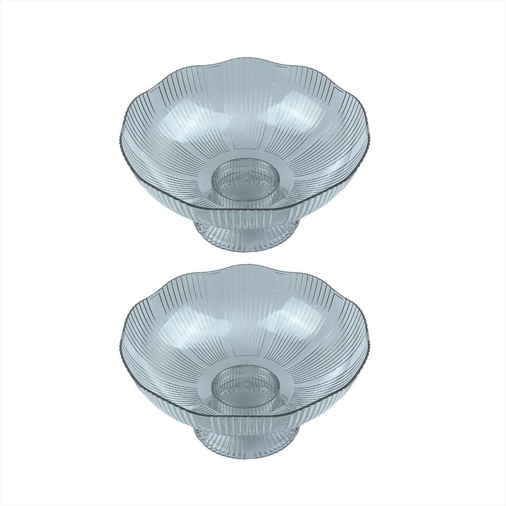 Kit 2 Fruteiras De Mesa Ondulada Elegance Centro De Mesa Porta Fruta Elegante
