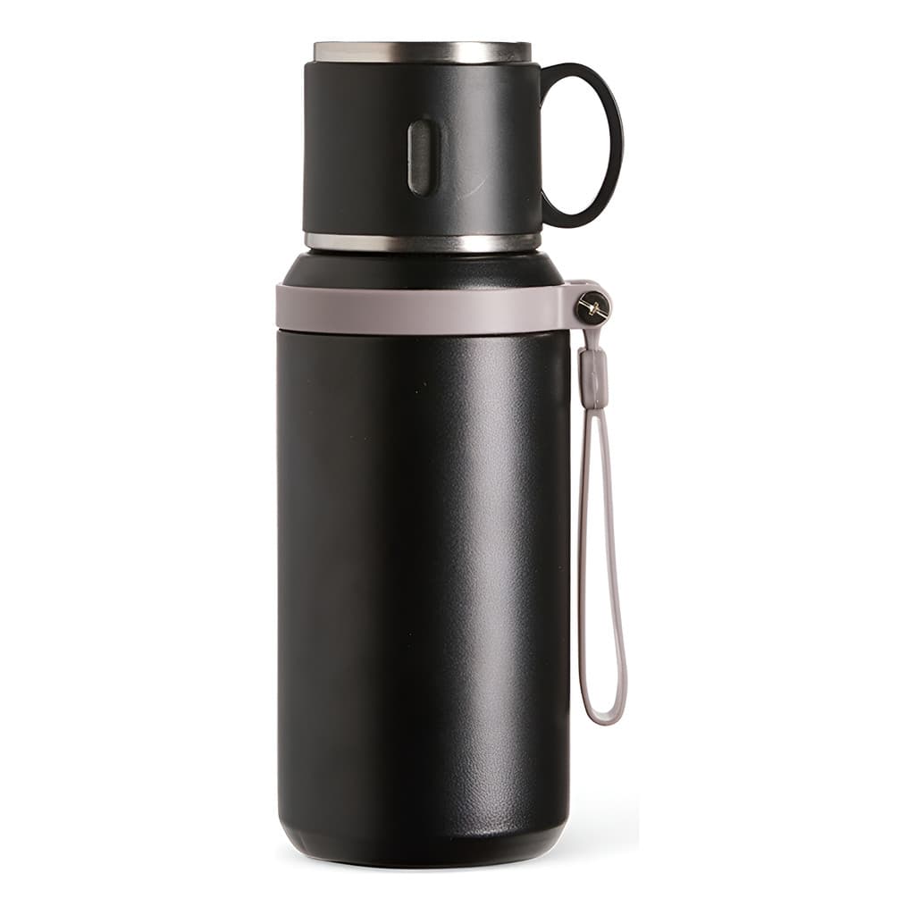 Garrafa Térmica 600ml Com Copo  Café Lançamento Hidratação Nova Duravel