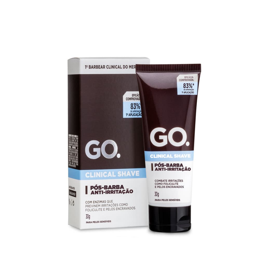 Creme Pós Barba Anti-irritação Foliculite Pelos Encravados Vermelhidão Go Man