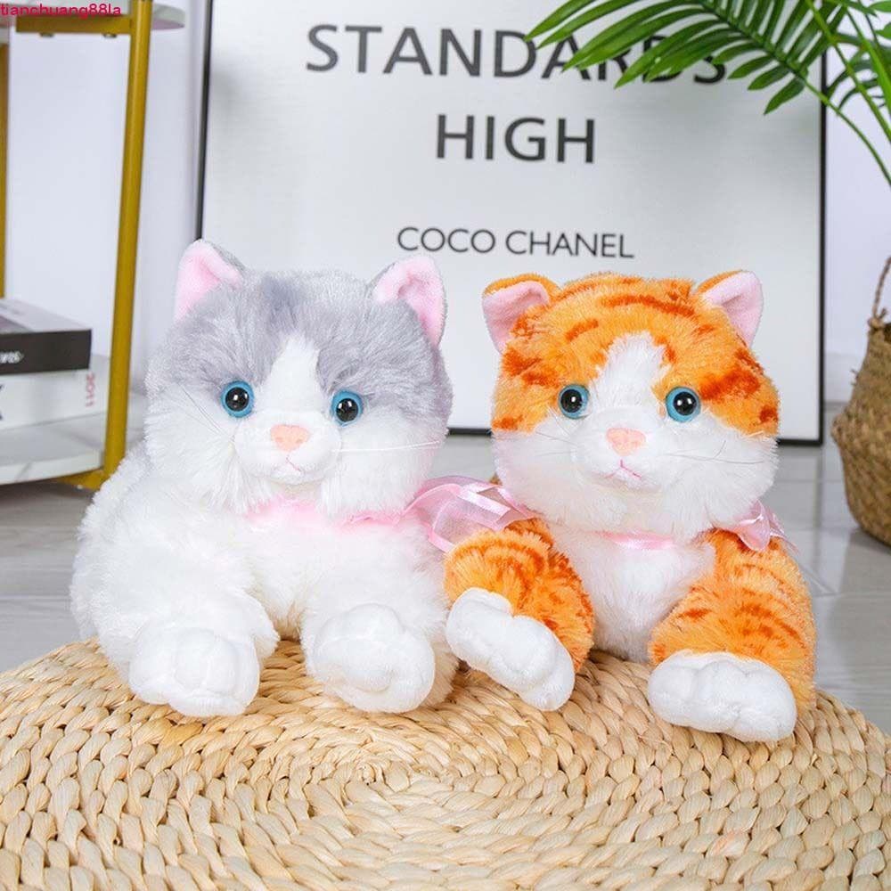 TIANCHUANG Simulação Gato Brinquedo De Pelúcia Decoração Para Casa Gatinho Travesseiro Crianças Do Sono Joelho