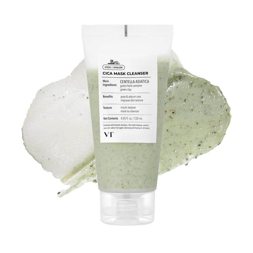 Máscara Facial de Limpeza VTCOETICSCICA, limpador facial 2 em 1, máscara de argila que não resseca, cuidado suave dos po