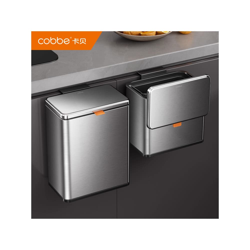 Kabe lata de lixo de cozinha, aço inoxidável, montagem na parede, resíduos de cozinha com tampa, vaso sanitário, sem cur