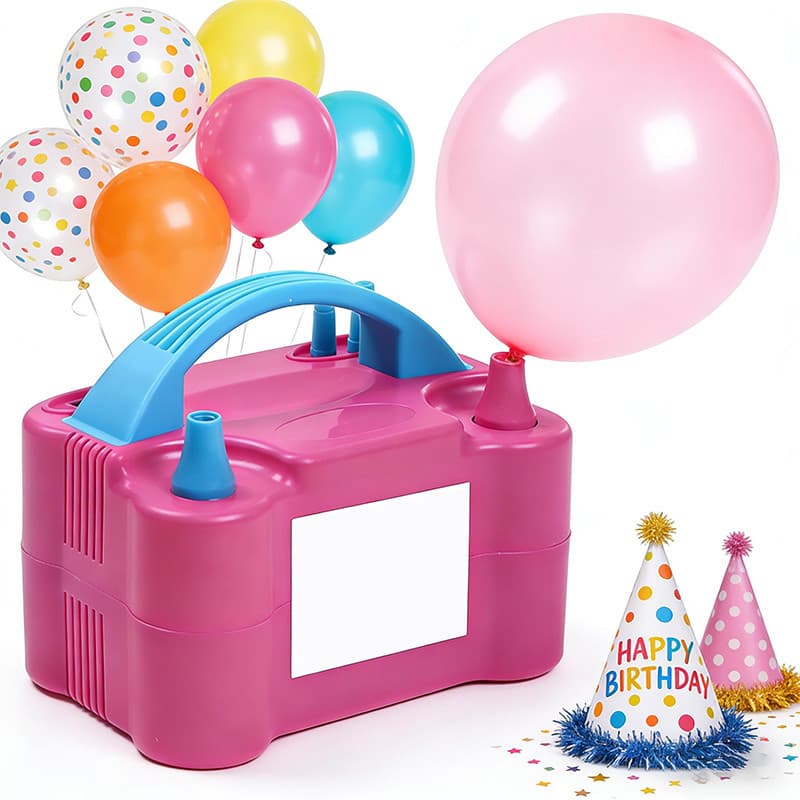 Inflador Elétrico De Balões Bexigas 110v 220v Bomba Encher Com 2 Bicos Para Festa Ornamentação