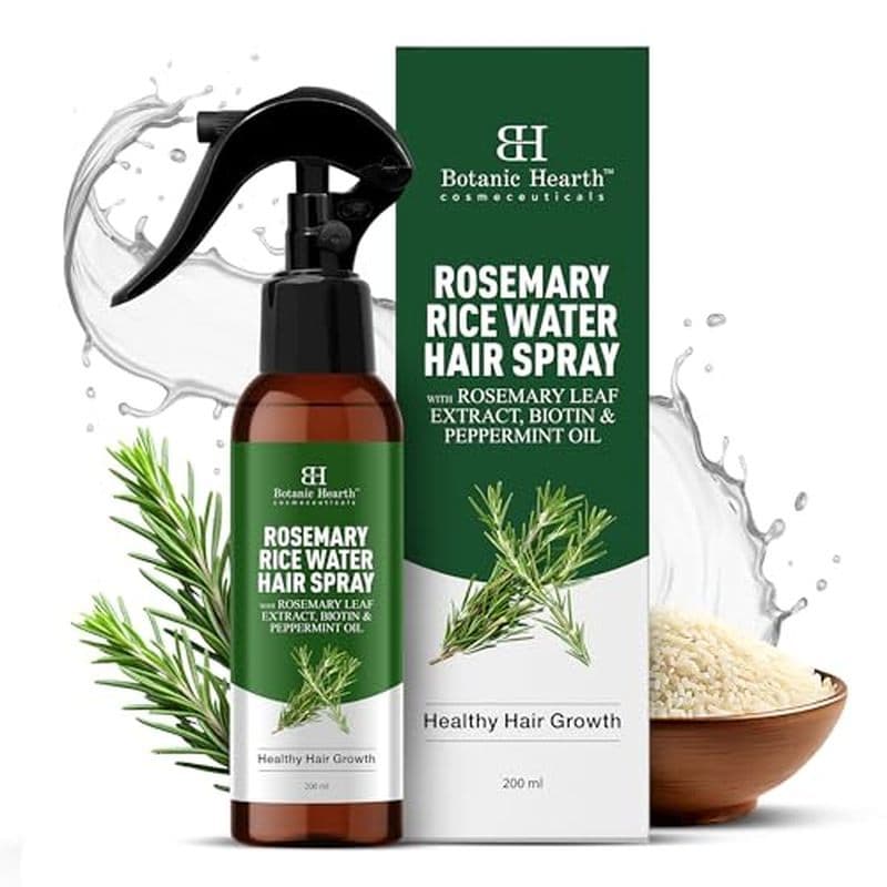 Alecrim Do Coração Botânico & amp ; Spray Condicionador Sem Enxágue De Água De Arroz Para Crescimento Capilar , 6.8 Fl O
