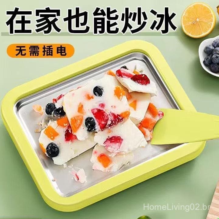 Fritadeira de sorvete para uso doméstico, fritadeira de iogurte especial de pequeno porte para crianças, sorvete de frut