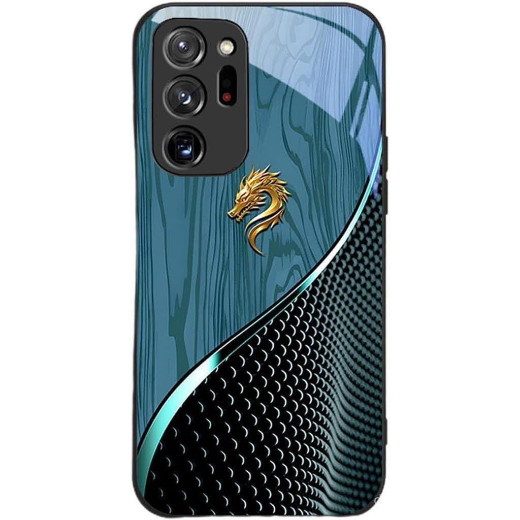 Capa de Telefone Urgalaxy com Padrão de Dragão Personalizado e Textura de Madeira, Adequada para S25 S24 S23 Ultra Urgal