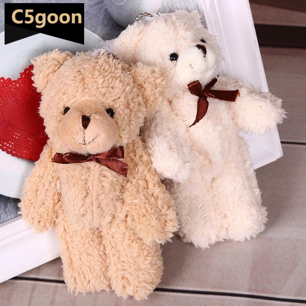 C5GOON Nova Articulação Ursos De Pelúcia Mini 14CM Urso Pingente Presentes De Natal Casamento G2V7