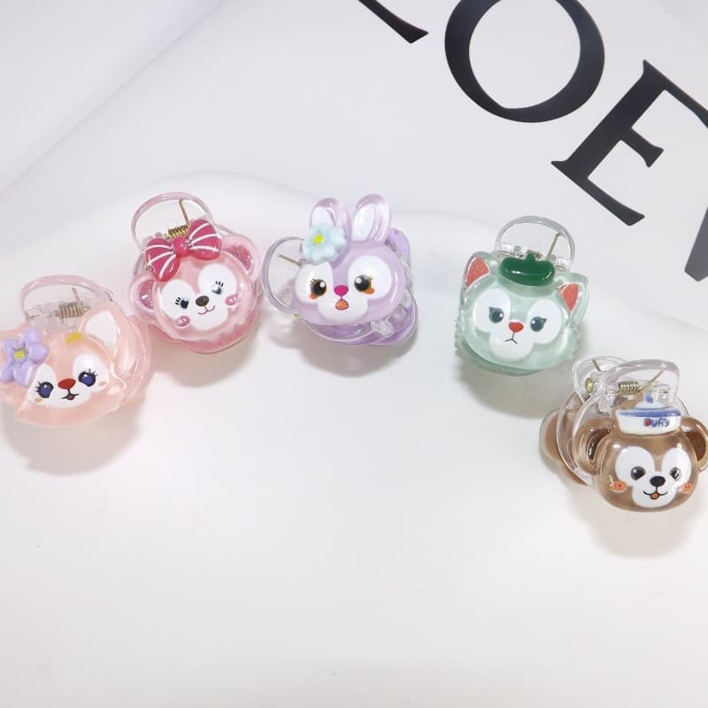 Série de desenhos animados pequeno grampo de cabelo fresco bonito urso Shirley rosa série adulto crianças grampo de cabe