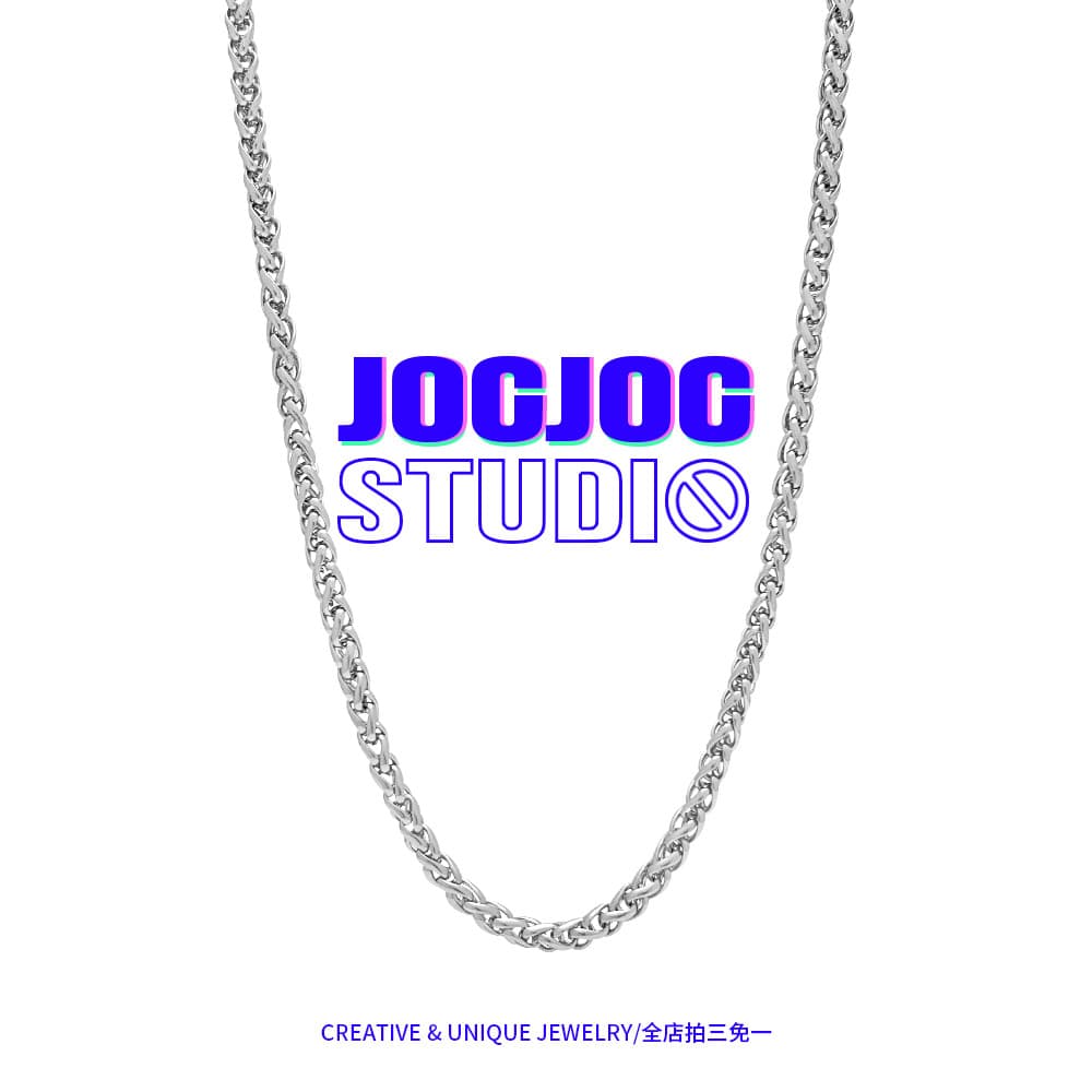 colar femenino colar aço inoxidável JOCJOC titânio aço quilha colar simples All-Match ins na moda legal Hip Hop moda ú