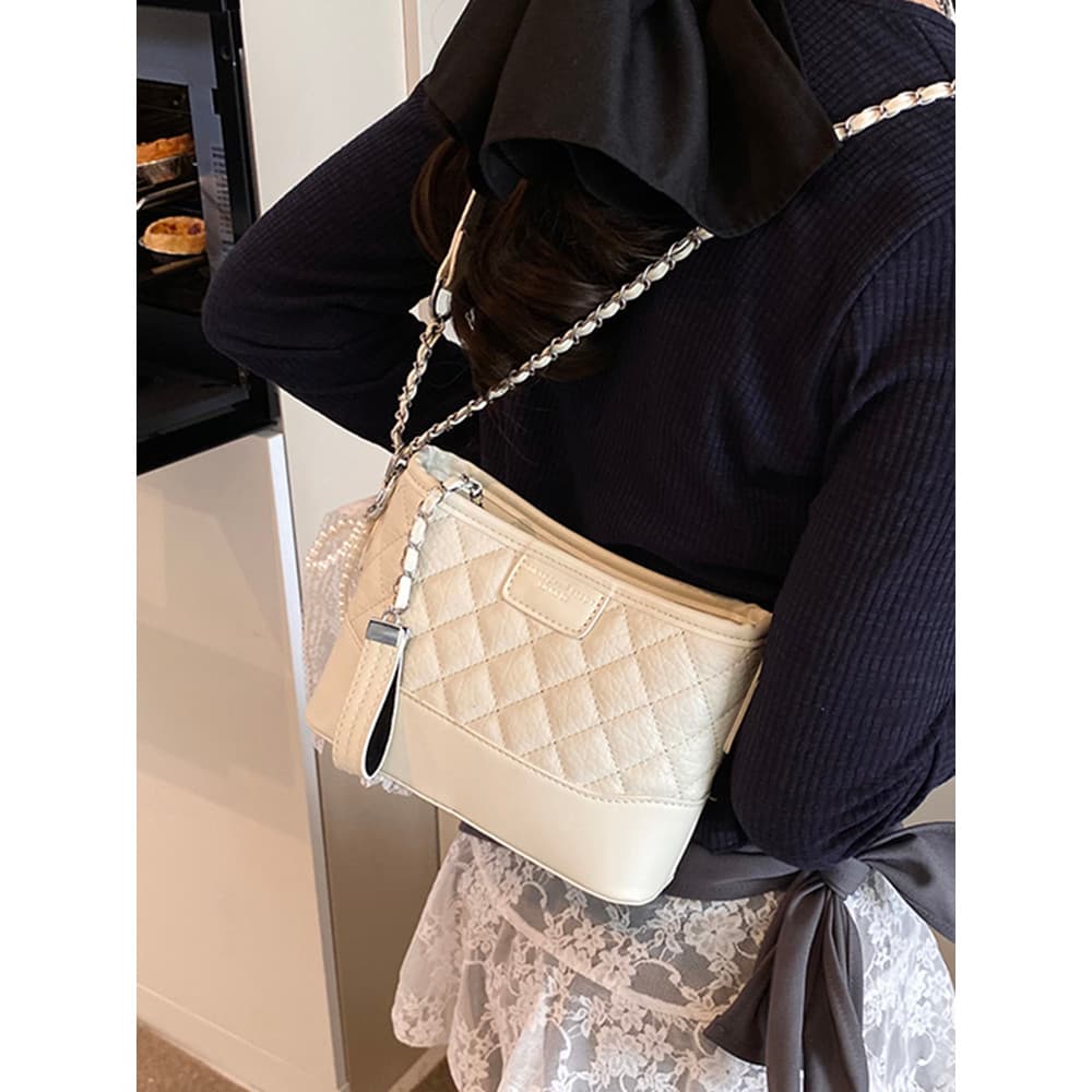 Bolsa de corrente de diamante feminina primavera verão 2026 novo estilo nicho Design bolsa mensageiro de um ombro High-E