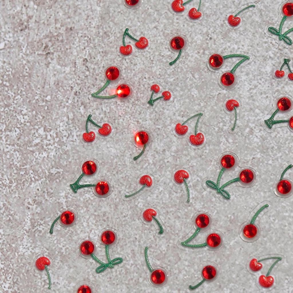 Adesivos de Unha de Cereja TailaiMei, Decalques Autoadesivos de Frutas para Decorações de Unhas DIY (518)