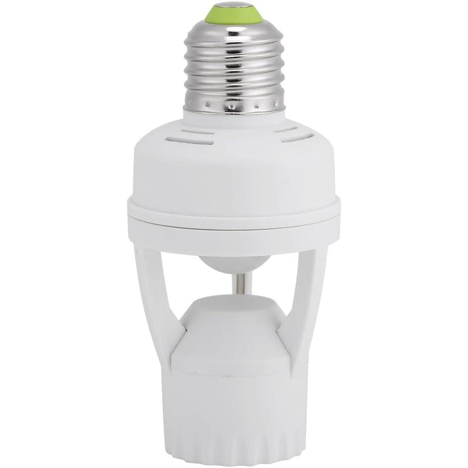 Soquete de Lâmpada com Sensor de Movimento PIR, Suporte de Lâmpada E27 com Sensor de Movimento Infravermelho LED, Interr