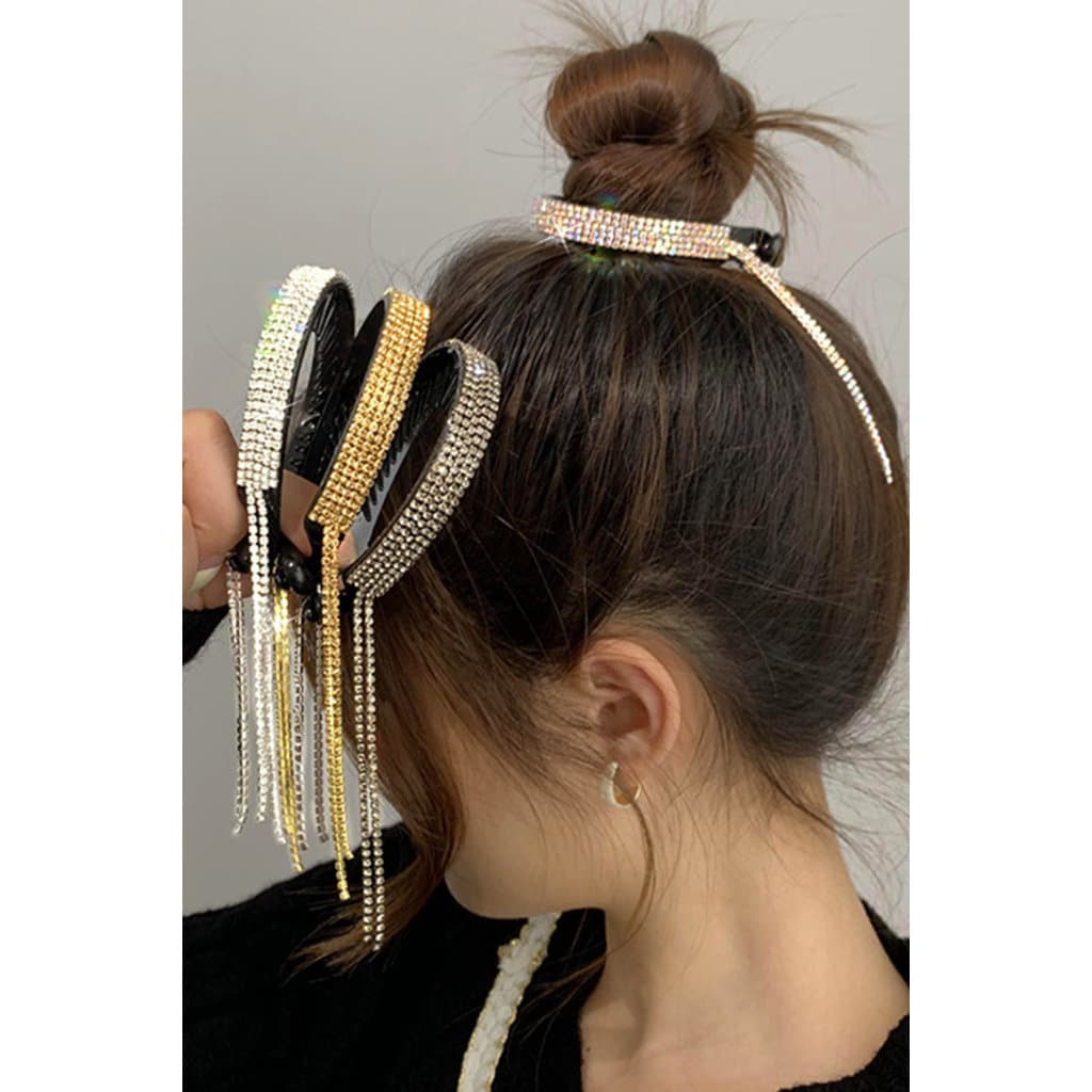 Rabo de cavalo fivela bola cabeça feminino versão coreana strass grampo de cabelo grande placa grampo de cabelo Banana b