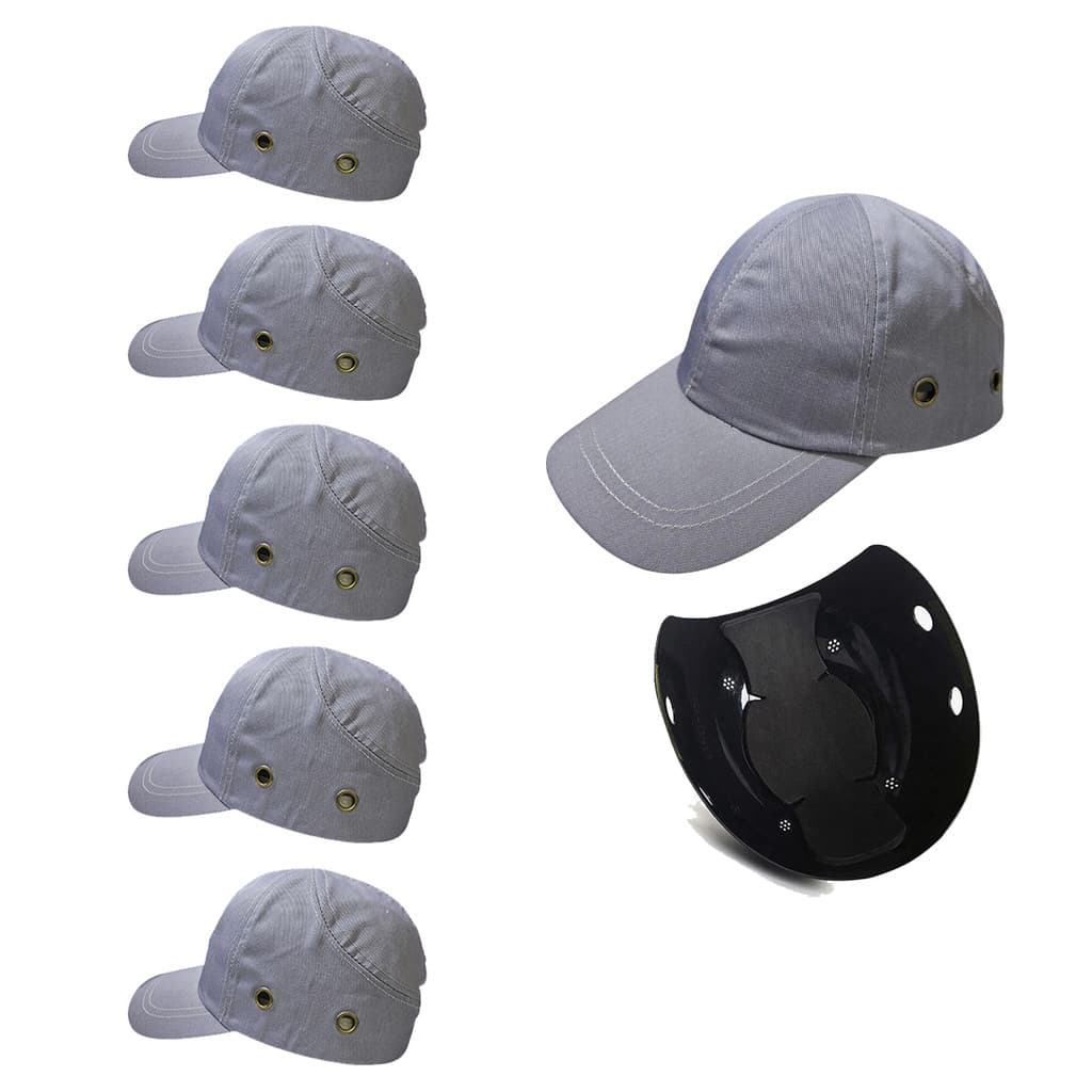 Bone com Capacete EPI Kit 5 Uni Obra Construcao Seguranca Casquete Reparo Conserto Trabalho Protecao Resistente