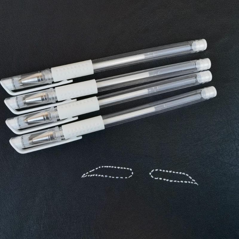 Kit 3 Caneta Em Gel Para Marcação De Sobrancelha Design Micropigmentação Branca Microblading