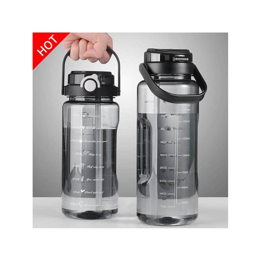 Garrafa esportiva de grande capacidade, plástico masculino, resistente a altas temperaturas, resistente a choques, copo