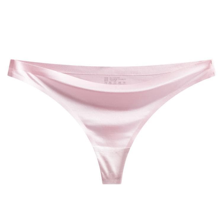 Nádegas de pêssego Nude ~ calcinha sem costura de seda gelo de uma peça meninas não prendem nádegas senhoras legal Ultra