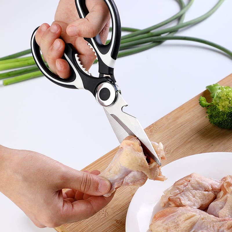 Tesoura de cozinha multifuncional espessada forte osso de frango tesoura doméstica aço inoxidável osso tesoura comida ch