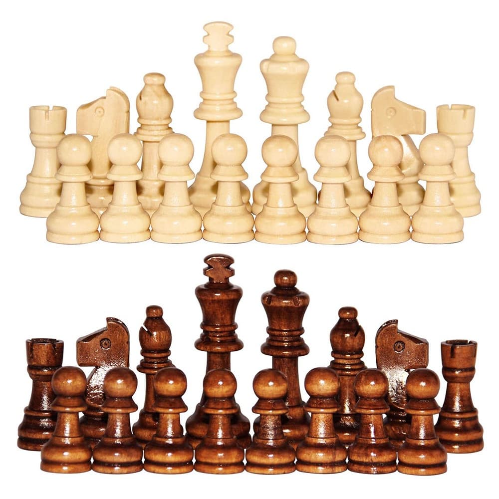Peças De Xadrez De Madeira Tornement Staunton Jogo Peão De 2.2 Polegadas King Figuras Estatueta Backgammon