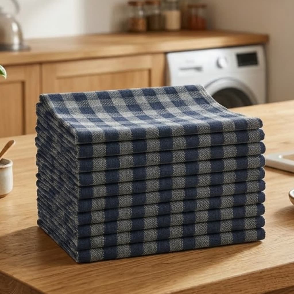 Kit Até 20 Pano de Chão Azul Para Limpeza Grande Grosso Saco Duplo Casa Limpa Cozinha 40x70 Grande