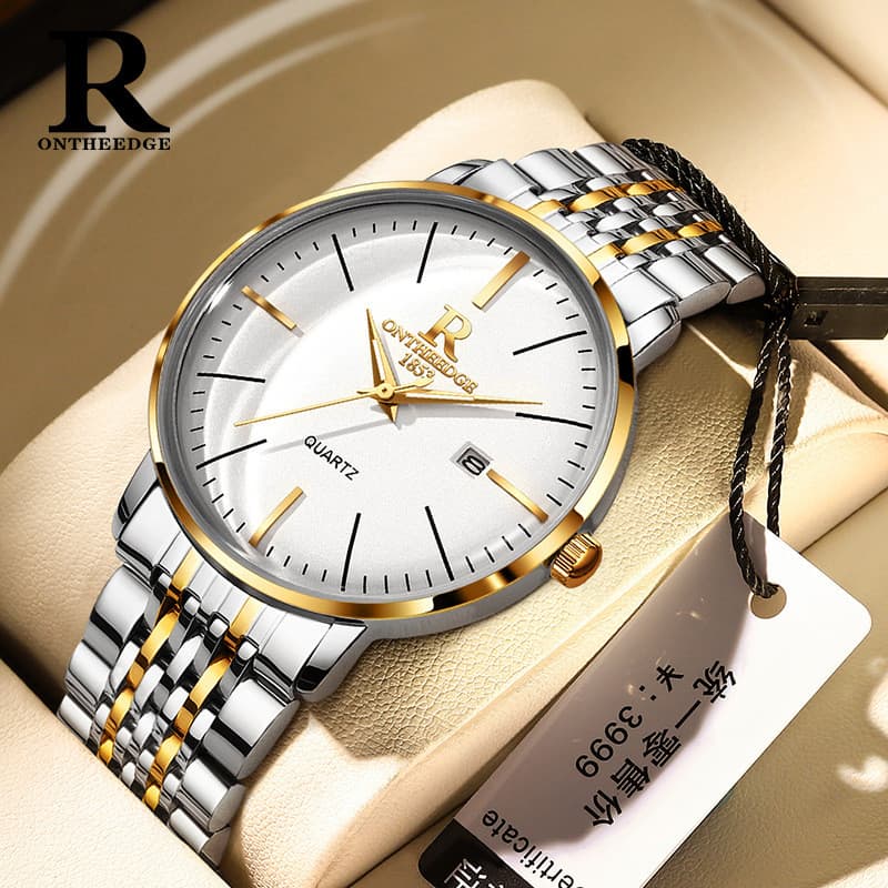 Relógio esportivo masculino marca relógio masculino Ultra-fino impermeável não mecânico arco automático relógio de quart