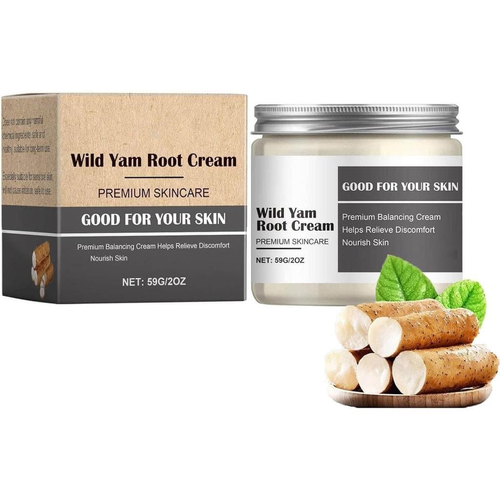 Creme de Inhame Selvagem, Creme Natural de Sementes Selvagens para Mulheres e Alívio da Menopausa, Creme de Inhame para