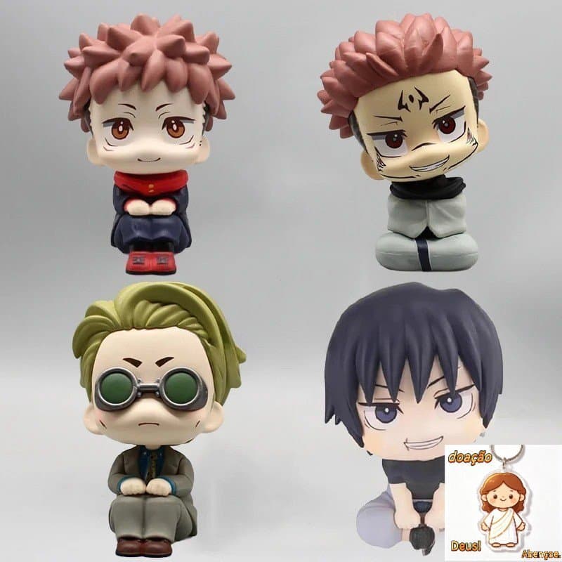10cm Jujutsu Kaisen Toji Figura Itadori Yuji Lookup Bonecas Ryomen Sukuna Estatueta Nanami Kento Sentada PVC Modelo Brin